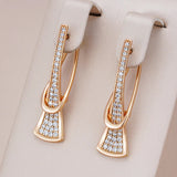 Boucles d'oreilles en cristal à couches radieuses | Or