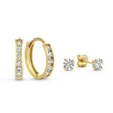 Boucles d'oreilles en pierre Dara brillante | Or