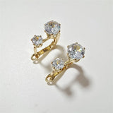 Boucles d'oreilles classiques à brillants | Or