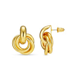 Boucles d'oreilles entrelacées | Or blanc