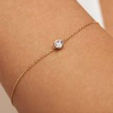 Bracelet Cléa en pierre | Or blanc