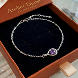 Bracelet infini améthyste | Or blanc