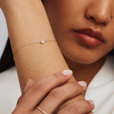 Bracelet en pierre moissanite Cléa | Or