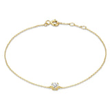 Bracelet en pierre moissanite Cléa | Or