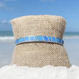 Bracelet en opale bleue | Or blanc