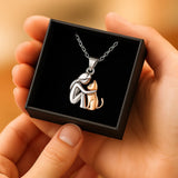 Collier avec Pendentif Étreinte de Chat