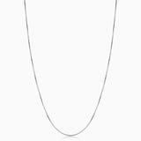 Collier maillon cubain | Or blanc