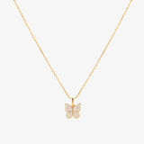 Collier papillon rayonnant | Or