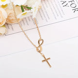 Collier pendentif croix éternelle | Or