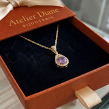 Collier pendentif Lavena auréole | Or
