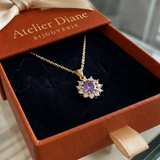 Collier tournesol améthyste | Or