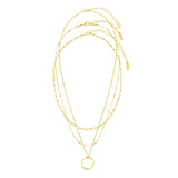 Collier trois rangées cercle ouvert | Or