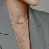 Collier trois rangées cercle ouvert | Or