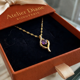 Collier Vespera améthyste tourbillon | Or