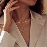 Collier en chaîne à maillons Plats | Or