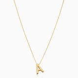 Collier initial en lettre d'amour | Or blanc
