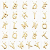 Collier initial en lettre d'amour | Or blanc