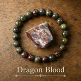 Bracelet en Jadéite de Sang de Dragon pour Force, Courage et Vitalité