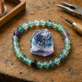 Bracelet en Fluorite pour Concentration, Clarté Mentale et Harmonie Calme