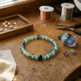 Bracelet en Fluorite pour Concentration, Clarté Mentale et Harmonie Calme