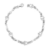 Bracelet en Argent Pur Édition Limitée avec Charme en Forme de Patte de Chien et d'Os