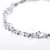 Bracelet en Argent Pur Édition Limitée avec Charme en Forme de Patte de Chien et d'Os