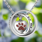 "Non Plus À Mes Côtés, Pour Toujours Dans Mon Cœur" – Collier En Acier Inoxydable Avec Urne En Forme De Patte