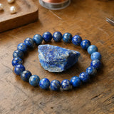 Bracelet en Lapis Lazuli pour Vérité, Sagesse et Communication Sûre
