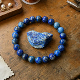 Bracelet en Lapis Lazuli pour Vérité, Sagesse et Communication Sûre