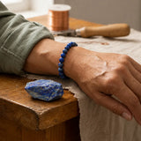 Bracelet en Lapis Lazuli pour Vérité, Sagesse et Communication Sûre