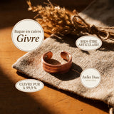 Bague en cuivre Givre