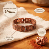 Bracelet homme en cuivre Granit