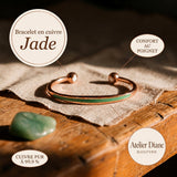 Bracelet en cuivre Jade