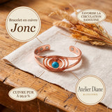 Bracelet en cuivre Roseau