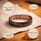 Bracelet homme en cuivre Ocre