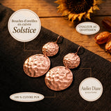 Boucles d'oreilles en cuivre Solstice