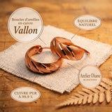 Boucles d'oreilles en cuivre Vallon