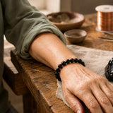 Bracelet en Onyx Noir pour Ancrage, Protection et Force Intérieure