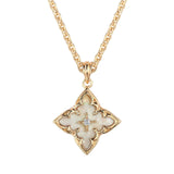 Pendentif trèfle Marron | Or