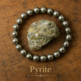 Bracelet en Pyrite pour Confiance, Force de Volonté et Abondance