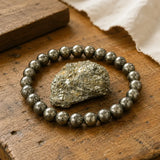Bracelet en Pyrite pour Confiance, Force de Volonté et Abondance