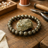 Bracelet en Pyrite pour Confiance, Force de Volonté et Abondance