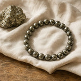 Bracelet en Pyrite pour Confiance, Force de Volonté et Abondance