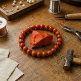 Bracelet en Jade Rouge pour Ancrage, Énergie et Vitalité