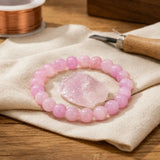 Bracelet en Quartz Rose pour l'Amour, l'Amour de Soi et la Guérison Émotionnelle