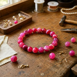 Bracelet en Agate Rose pour l'Amour, Guérison Émotionnelle et Confort