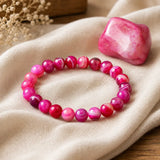 Bracelet en Agate Rose pour l'Amour, Guérison Émotionnelle et Confort