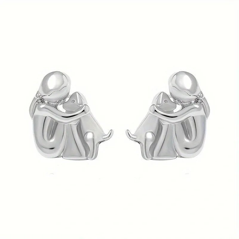 Boucles d'Oreilles Bicolores Argent et Or