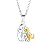 Collier avec Pendentif Étreinte de Chat