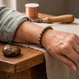 Bracelet en Obsidienne Flocon de Neige pour Équilibre, Calme et Protection